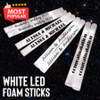 a set of five white led foam stickers